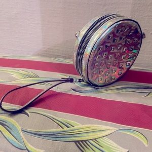 Rebecca Minkoff round metallic wristlet